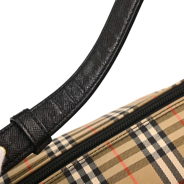 Burberry Beige Black Canvas House Check Handbag 134733