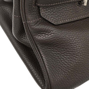 Hermes Ebene Taurillon Clemence Shoulder Birkin Handbag 110ASquare:J 134734