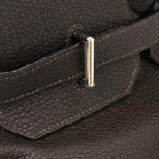 Hermes Ebene Taurillon Clemence Shoulder Birkin Handbag 110ASquare:J 134734