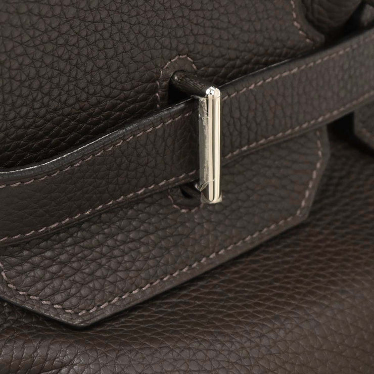 Hermes Ebene Taurillon Clemence Shoulder Birkin Handbag 110ASquare:J 134734