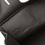 Hermes Ebene Taurillon Clemence Shoulder Birkin Handbag 110ASquare:J 134734