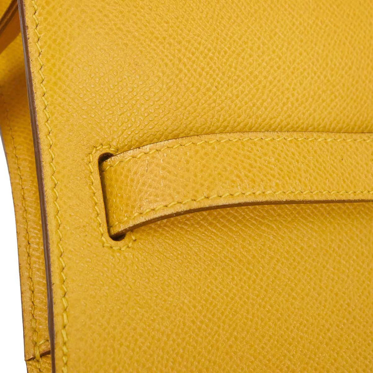 Hermes Jaune Courchevel Kelly Sport GM Shoulder Bag  Circle:X 29X 134735