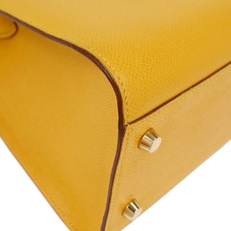 Hermes Jaune Courchevel Kelly Sport GM Shoulder Bag  Circle:X 29X 134735