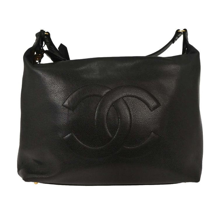 Chanel Black Calfskin Shoulder Bag 134736