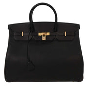 Hermes Black Ardennes Birkin 40 Handbag C.30Square:B 134739