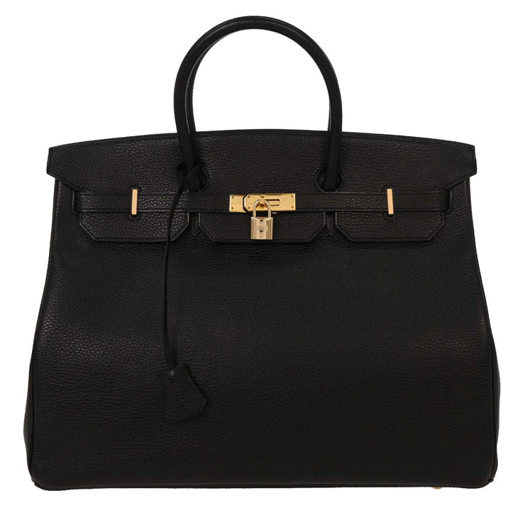 Hermes Black Ardennes Birkin 40 Handbag C.30Square:B 134739