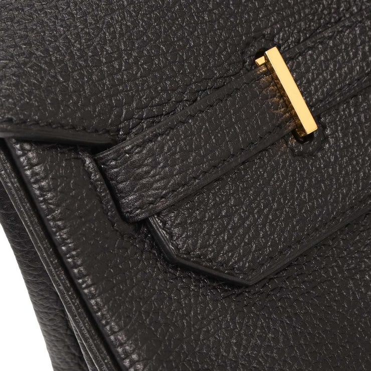 Hermes Black Ardennes Birkin 40 Handbag C.30Square:B 134739