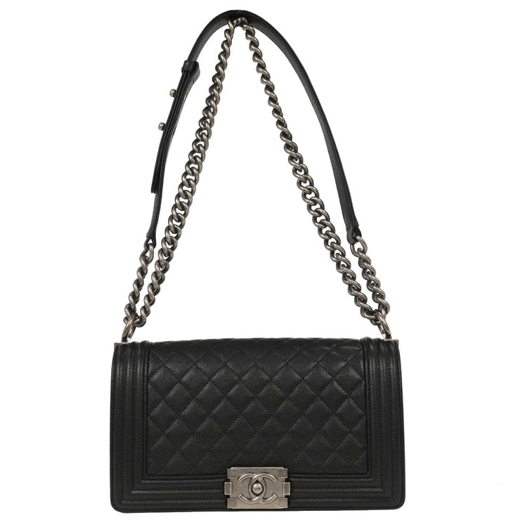 Boy Chanel Black Calfskin Medium Shoulder Bag 134742