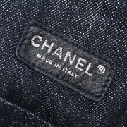 Chanel Navy Sparkling Denim Tote Handbag 134743