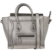 Celine Silver Leather Nano Luggage Tote Bag S-CU-4118 134745