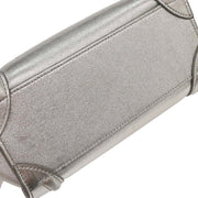 Celine Silver Leather Nano Luggage Tote Bag S-CU-4118 134745