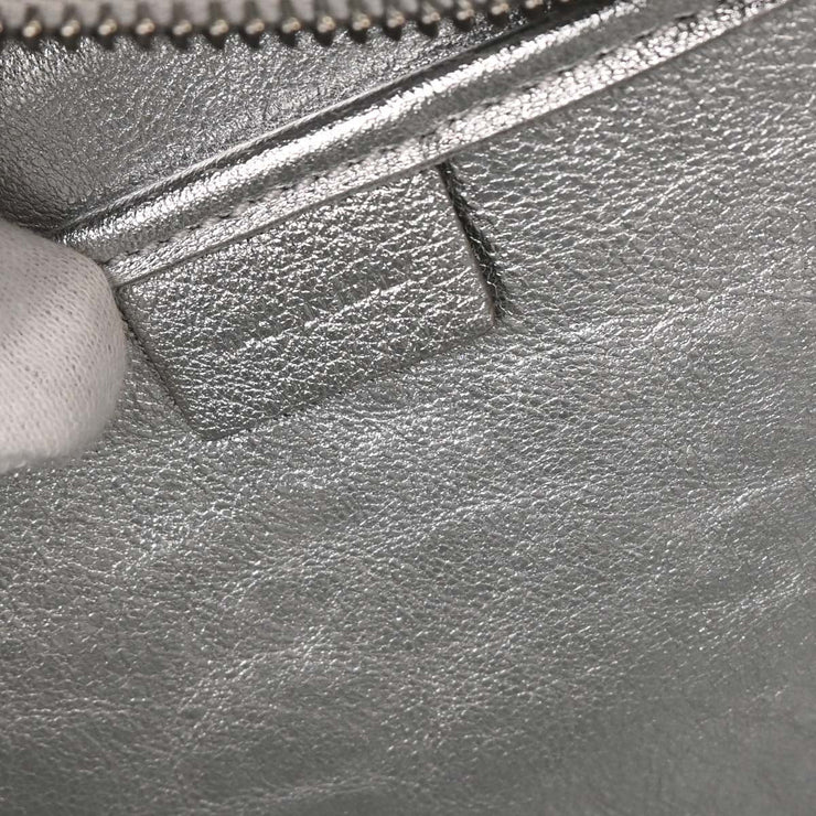 Celine Silver Leather Nano Luggage Tote Bag S-CU-4118 134745