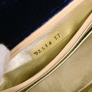 Chanel Navy Velvet Rhinestone Shoulder Bag 134747