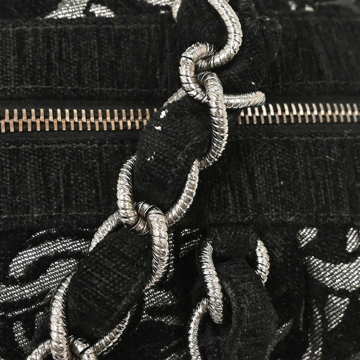 Chanel Black Canvas Chain Print Handbag 134749