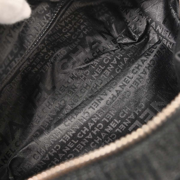 Chanel Black Canvas Chain Print Handbag 134749