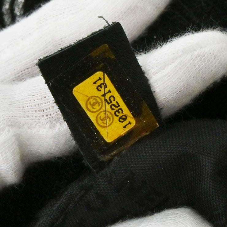 Chanel Black Canvas Chain Print Handbag 134749