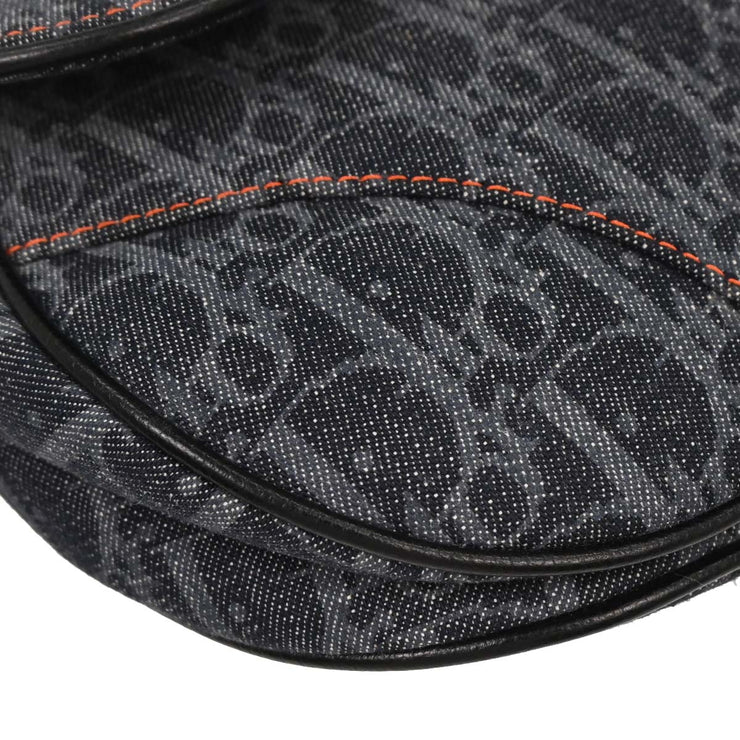 Christian Dior Navy Canvas Flight Trotter Saddle Handbag 06-RU-0095 134750