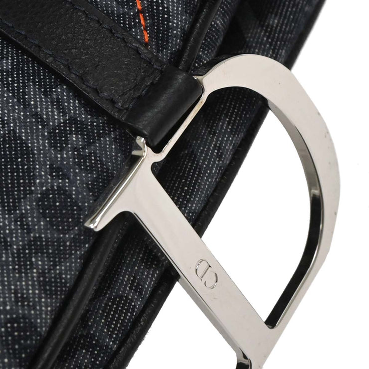 Christian Dior Navy Canvas Flight Trotter Saddle Handbag 06-RU-0095 134750