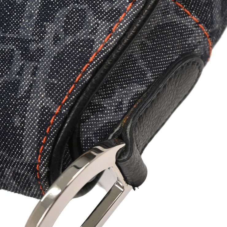 Christian Dior Navy Canvas Flight Trotter Saddle Handbag 06-RU-0095 134750