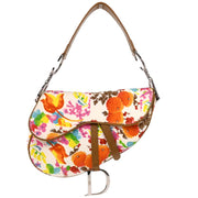 Christian Dior Multicolor Floral Saddle Handbag 06-RU-1015 134751