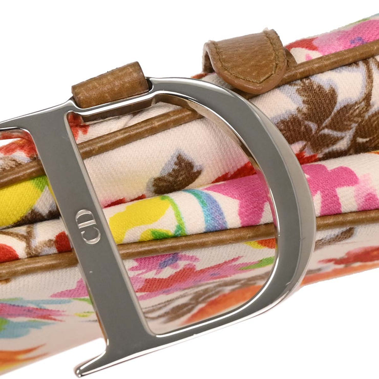 Christian Dior Multicolor Floral Saddle Handbag 06-RU-1015 134751