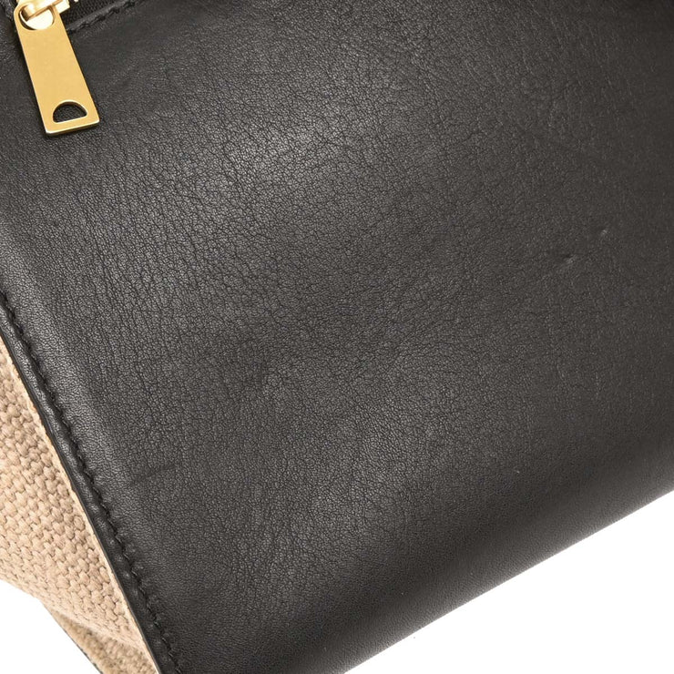Celine Black White Trapeze 2way Handbag U-CU-0114 134753