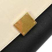 Celine Black White Trapeze 2way Handbag U-CU-0114 134753