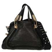 Chloe Black Suede Paraty 2way Handbag 04-12-50-65 B1HH4G 134754