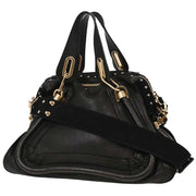 Chloe Black Suede Paraty 2way Handbag 04-12-50-65 B1HH4G 134754