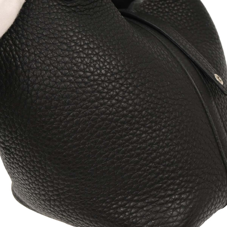 Hermes Black Taurillon Clemence Picotin Lock 18 PM Handbag COSquare:L 134757