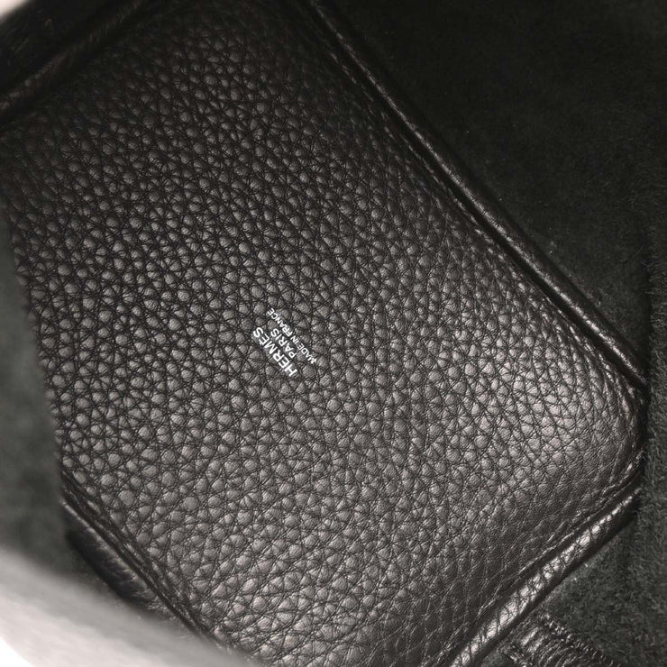 Hermes Black Taurillon Clemence Picotin Lock 18 PM Handbag COSquare:L 134757