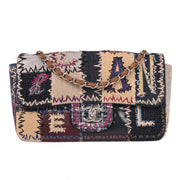 Chanel Multicolor Patchwork Single Flap Shoulder Bag 134760