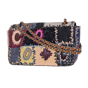 Chanel Multicolor Patchwork Single Flap Shoulder Bag 134760