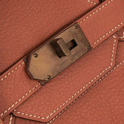 Hermes Brique Togo Haut a Courroies 50 Handbag 14MSquare:B 134762