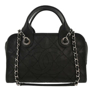 Chanel Black Calfskin Bowling Bag 134765