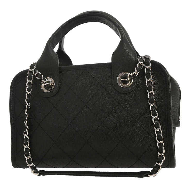 Chanel Black Calfskin Bowling Bag 134765