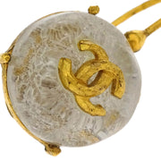 Chanel Piercing Earrings Clear Button 99P 134767