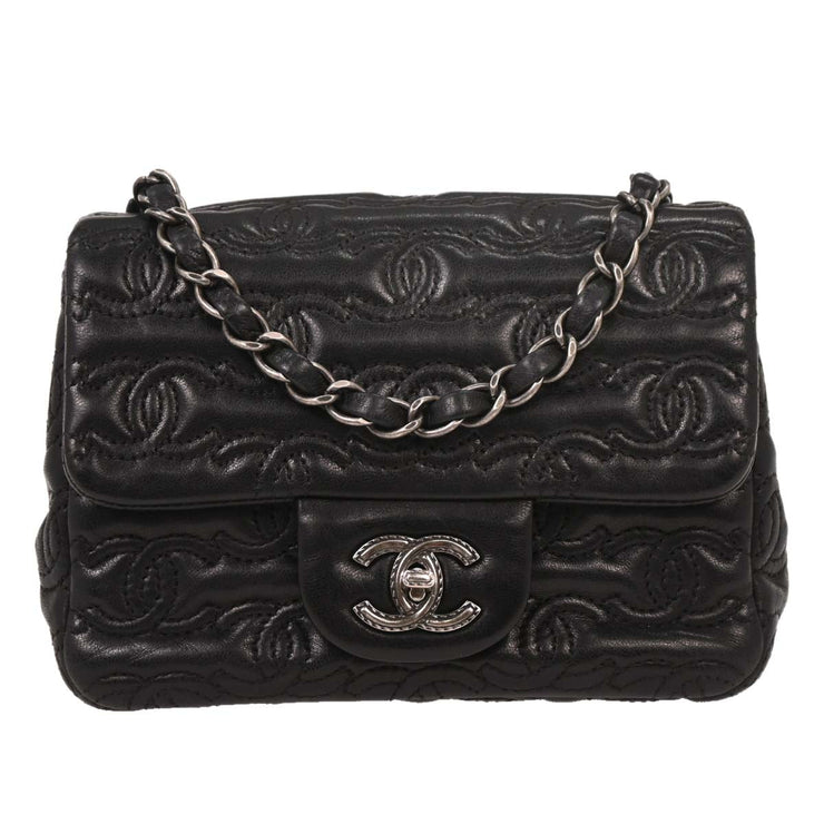 Chanel Black Calfskin Mini Classic Square Flap Bag 17 134773