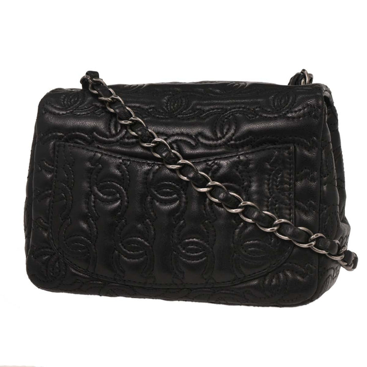 Chanel Black Calfskin Mini Classic Square Flap Bag 17 134773