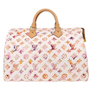 Louis Vuitton White Monogram Watercolor Speedy 35 Handbag M95752 SP1068 134776