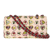 Chanel Pink Canvas Valentine Chain Shoulder Bag 134778