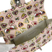 Chanel Pink Canvas Valentine Chain Shoulder Bag 134778