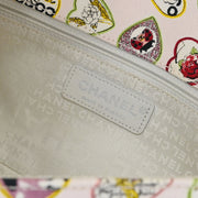 Chanel Pink Canvas Valentine Chain Shoulder Bag 134778