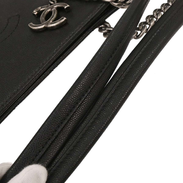 Chanel Black Calfskin Urban Delight Tote Chain Handbag 134780