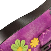 Fendi Purple Wool Floral Baguette Handbag 134782