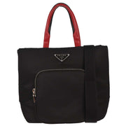 Prada Black Nylon 2way Handbag 255 134805