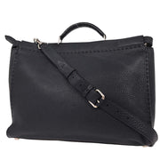 Fendi Navy Peekaboo Fit Iconic 2way Handbag 134811