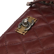 Chanel Bordeaux Calfskin Day Trip Flap Shoulder Bag 134828