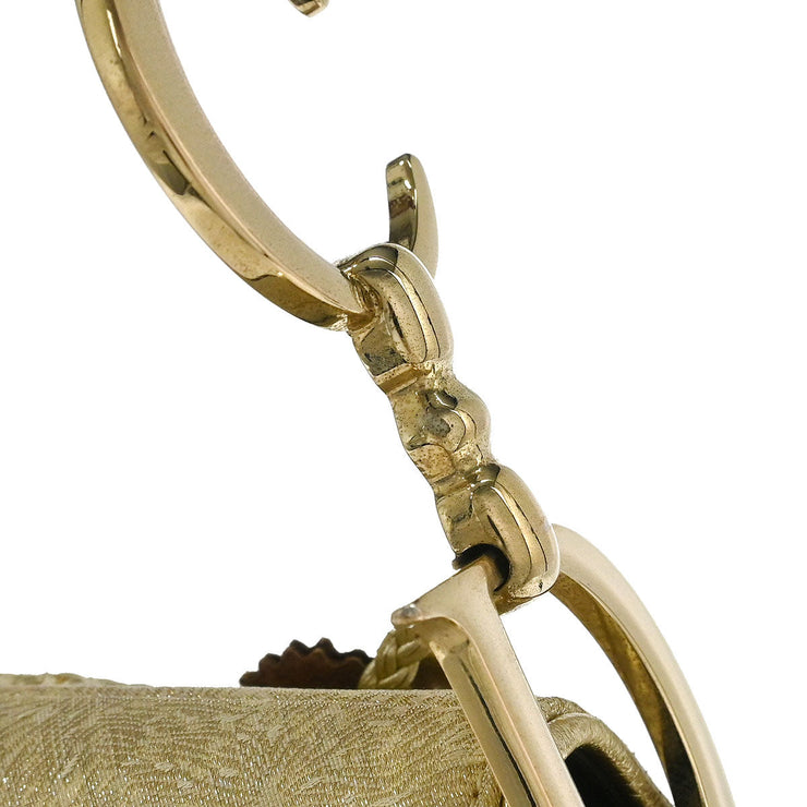 Christian Dior Gold Brown Saddle Handbag 01RU0013 134837