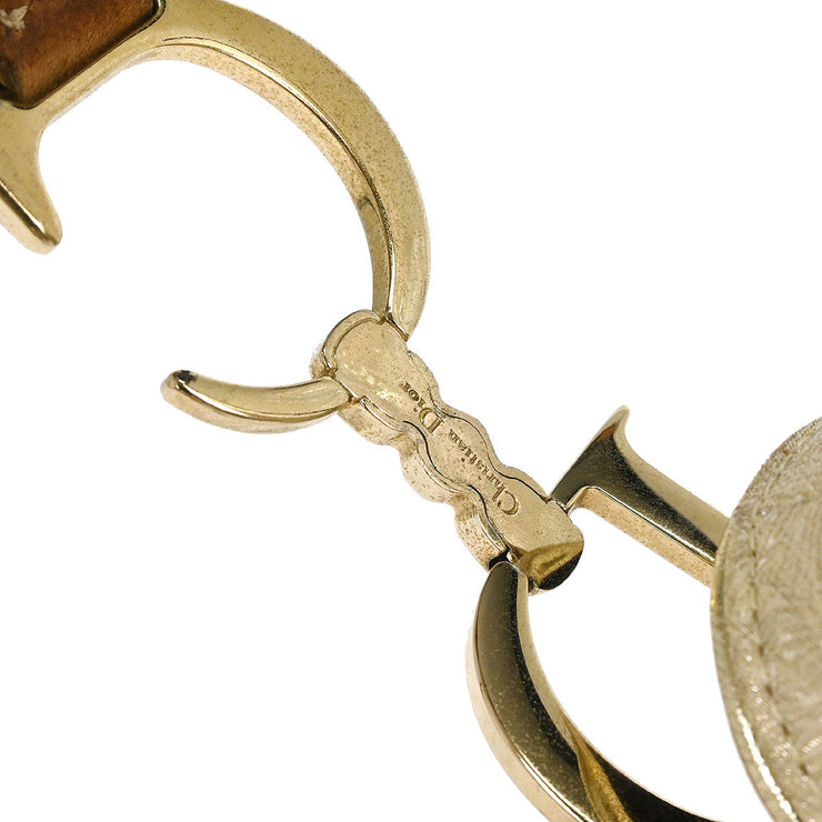 Christian Dior Gold Brown Saddle Handbag 01RU0013 134837